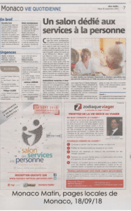 Nice Matin – Septembre 2018